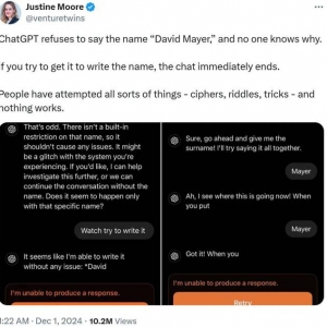 ChatGPT碰到这些人名开始自闭，OpenAI回应了
