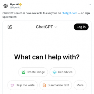 闭幕谷歌搜刮！OpenAI放大招：免费开放ChatGPT搜刮 无需注册 ...