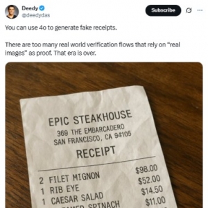 ChatGPT突入一条伤害赛道：新图像生乐成能极善于伪造收据 ...