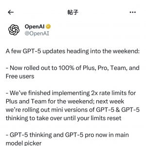 ChatGPT-5上线遭“滑铁卢” OpenAI回归GPT-4o