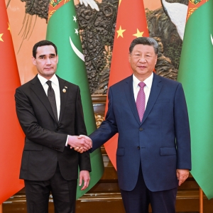 习近平访问土库曼斯坦总统别尔德穆哈梅多夫